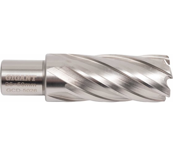 Сверло корончатое HSS, L=50 мм, d=26 мм Gigant GCD-5026