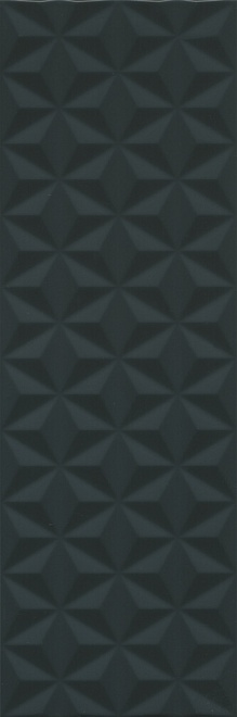 Керамическая плитка Kerama Marazzi Диагональ черный структ. обрезной 25х75 см, 12121R