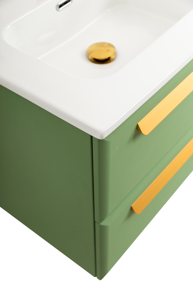 Тумба с раковиной Cezares Eco-Cer-N 120 см, 4 ящика Фисташковый Софт