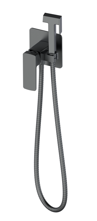 Смеситель Oliveeka D-Line OL-829003-BGM с гигиеническим душем, оружейный металл