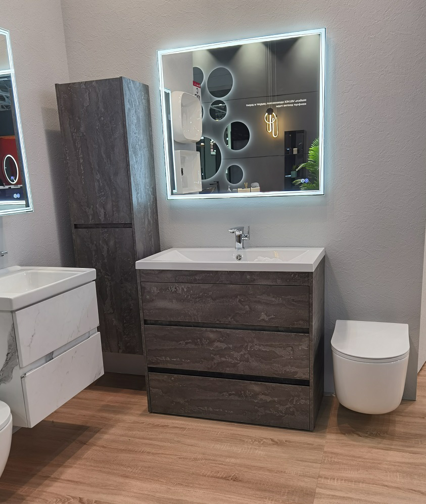 Мебель для ванной Art&Max Family-M 90 см, 3 ящика, Iron Stone