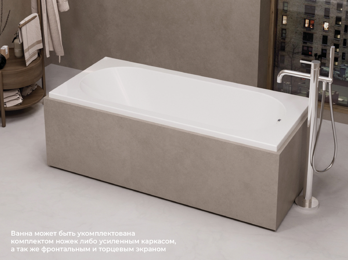 Акриловая ванна Alba Spa Supreme 180x80 белый ВПР041000100