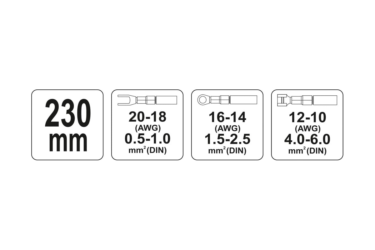 Инструмент для обжима проводов Yato YT-2300
