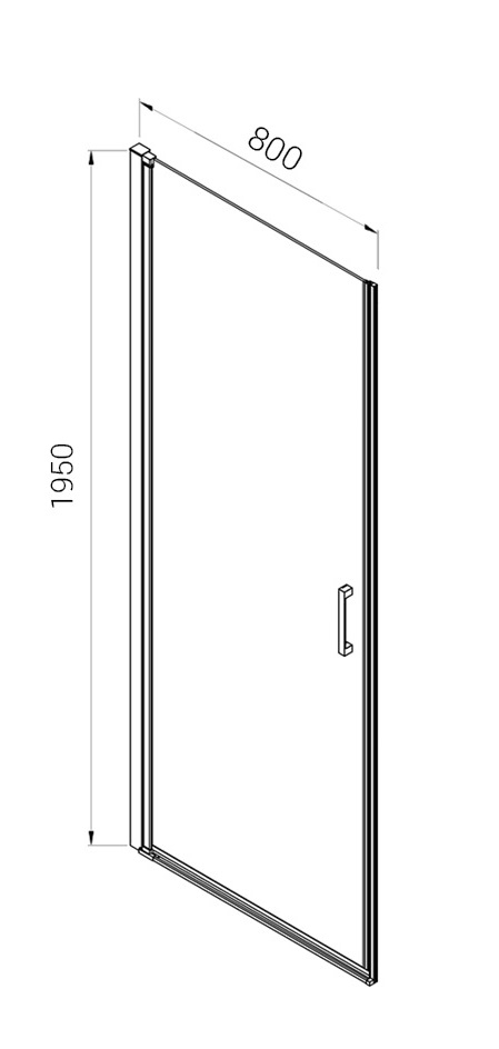 Душевая дверь Vincea Alpha VDP-3AL800MT 80x195 хром, текстурная