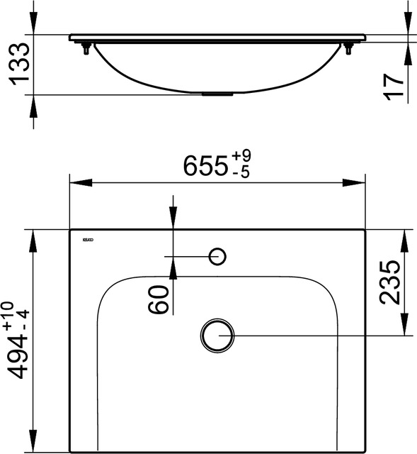 Мебель для ванной Keuco Plan 65 см белый матовый