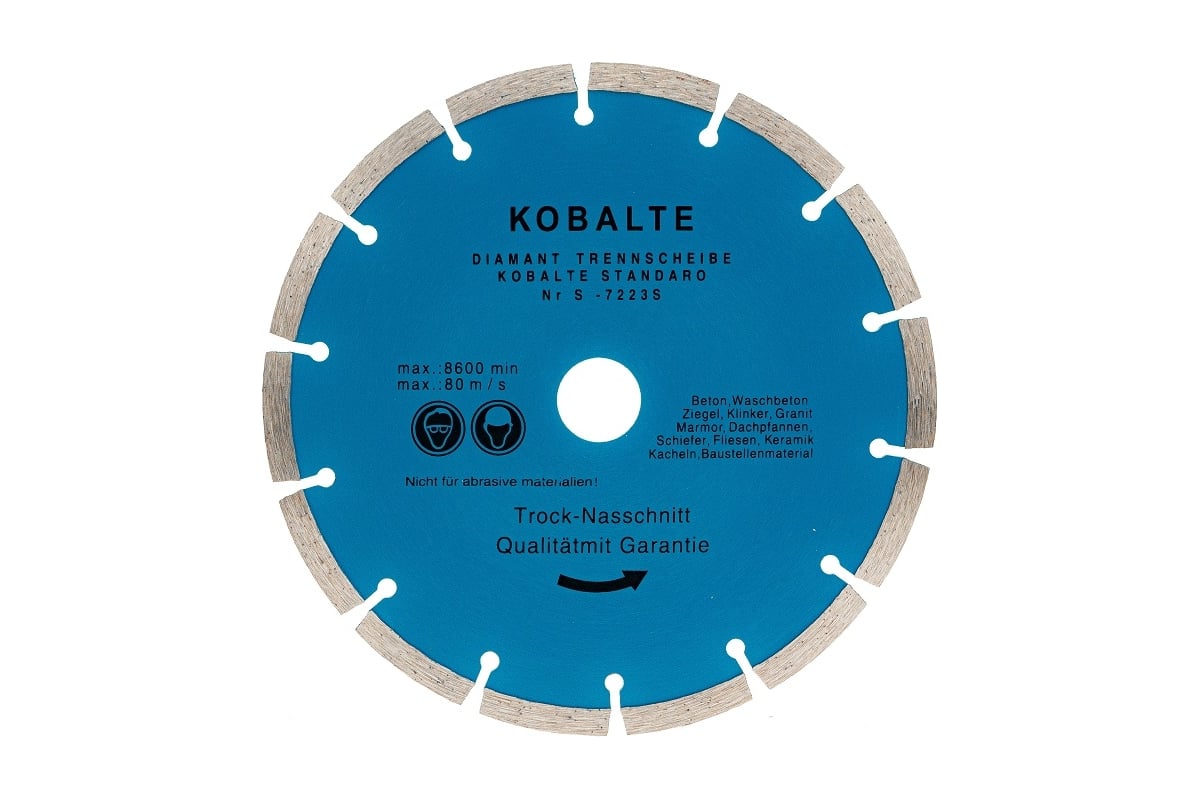Диск алмазный отрезной по бетону и камню Kobalt TGS 125x22.2xZ9/10x2мм TORGWIN S81408