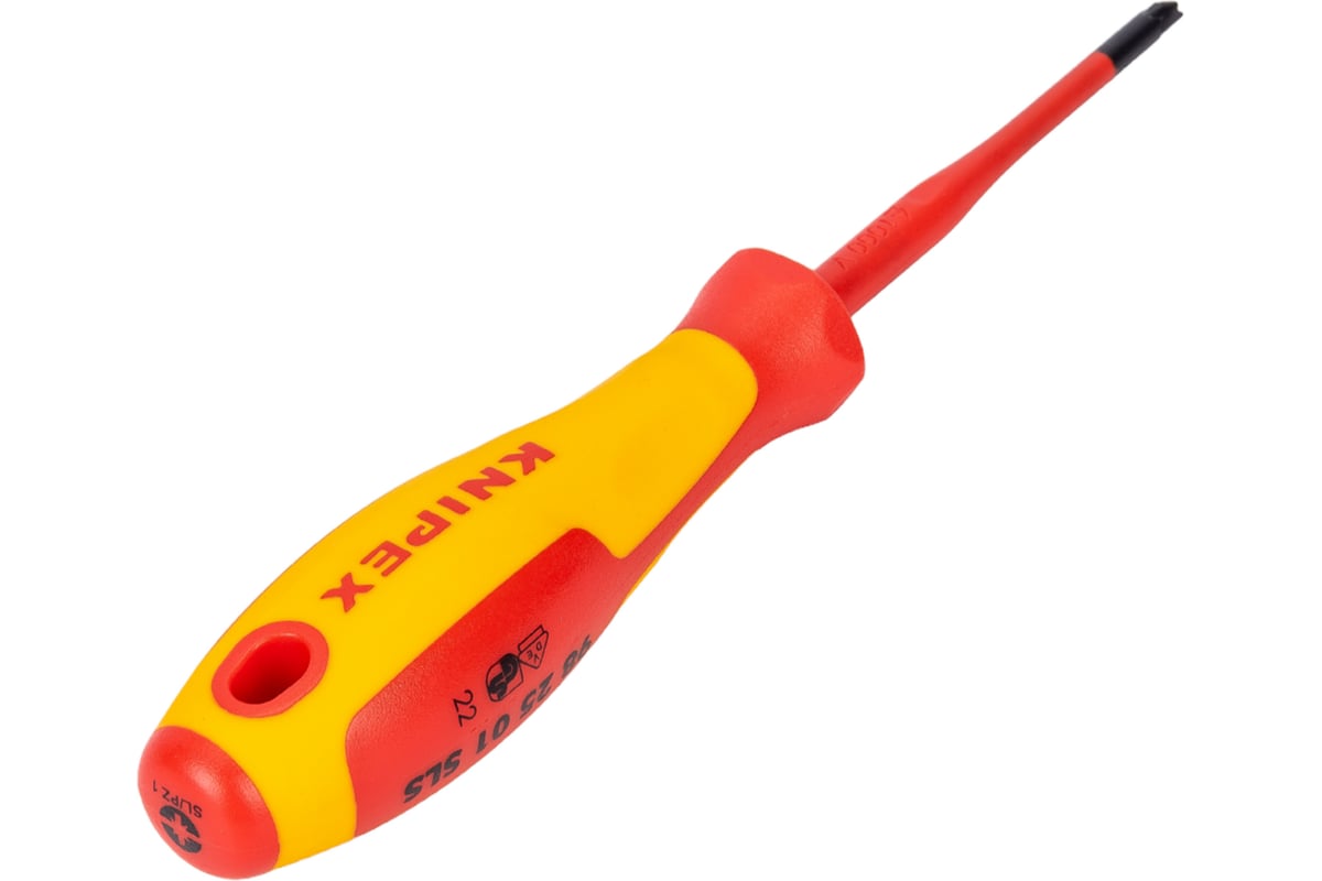 Набор отвёрток Knipex VDE, тонкие, 6 предметов, SL2.5/4, PlusMinus PH/S PZ/S 1/2 KN-002012V05
