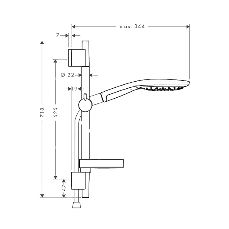 Душевой гарнитур Hansgrohe Raindance Select S 27802000