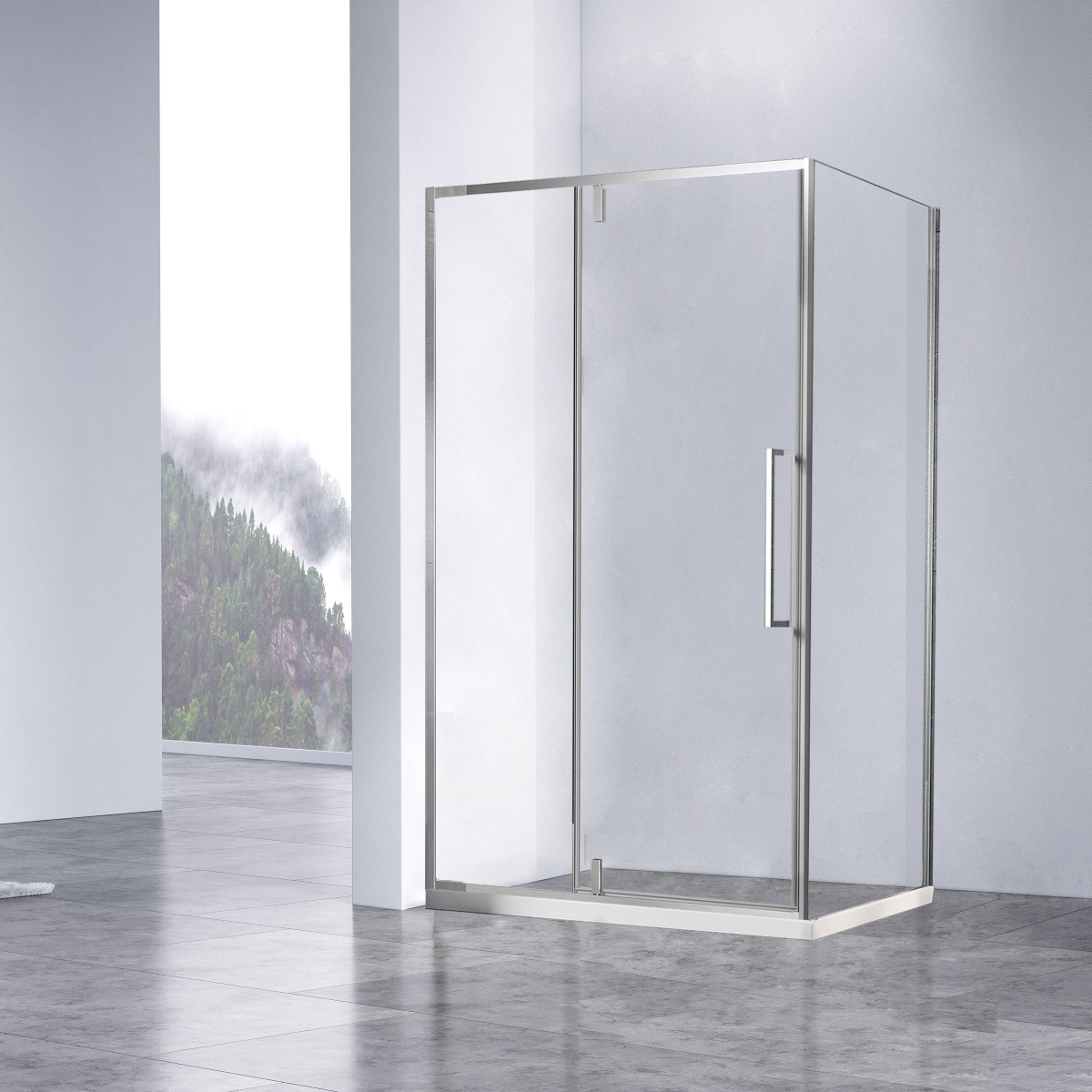 Душевой уголок Vincea Slim-N VSR-4SNP1010CL 100x100 хром, прозрачный