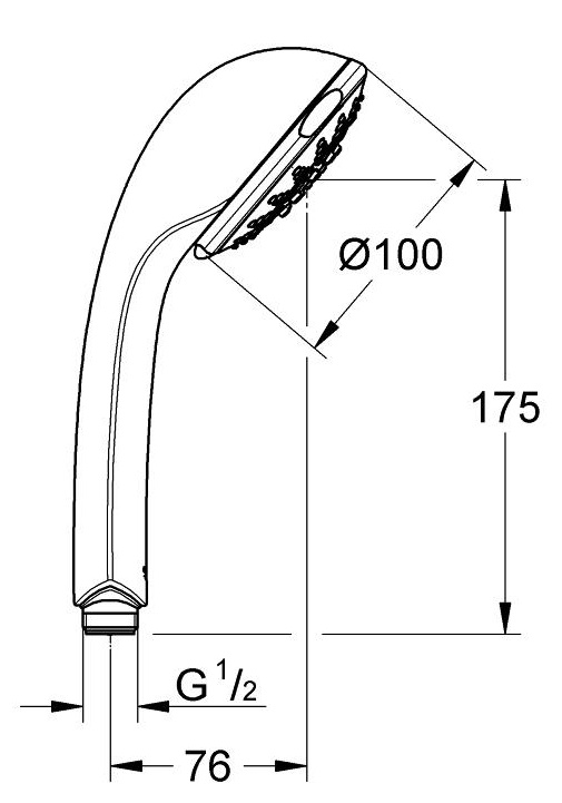 Душевая лейка Grohe Relexa Five 28796000