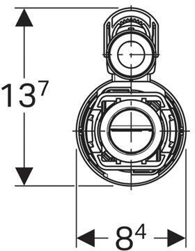 Запасной сливной клапан двойного смыва Geberit Typ290 282.303.21.2