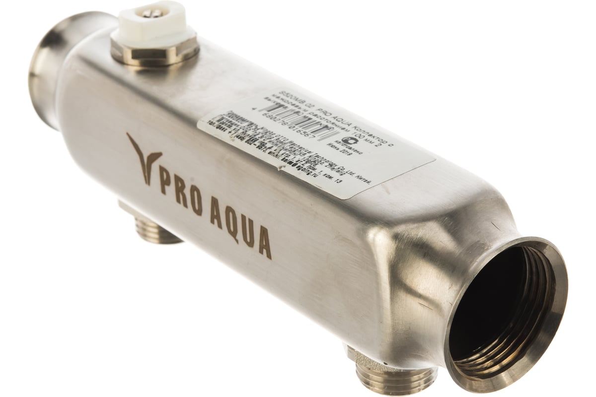 Коллектор PRO AQUA с межосевым расстоянием 100 мм, 2 выхода, 180 мм, 1x1/2 S520MB.02