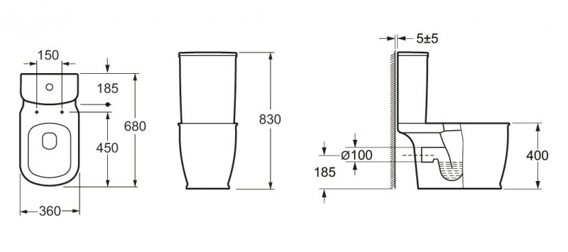 Бачок для унитаза BelBagno Prado BB10150T