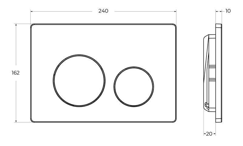 Кнопка смыва BelBagno BB-03C-BL белый глянец Кнопка смыва BelBagno BB-03C-BL белый глянец