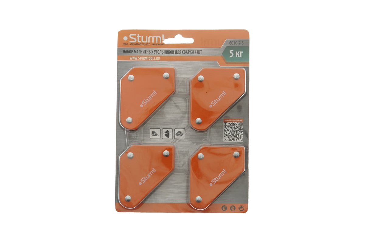 Угольник магнитный для сварки (4 шт; вес до 5 кг) Sturm 6010-2-5