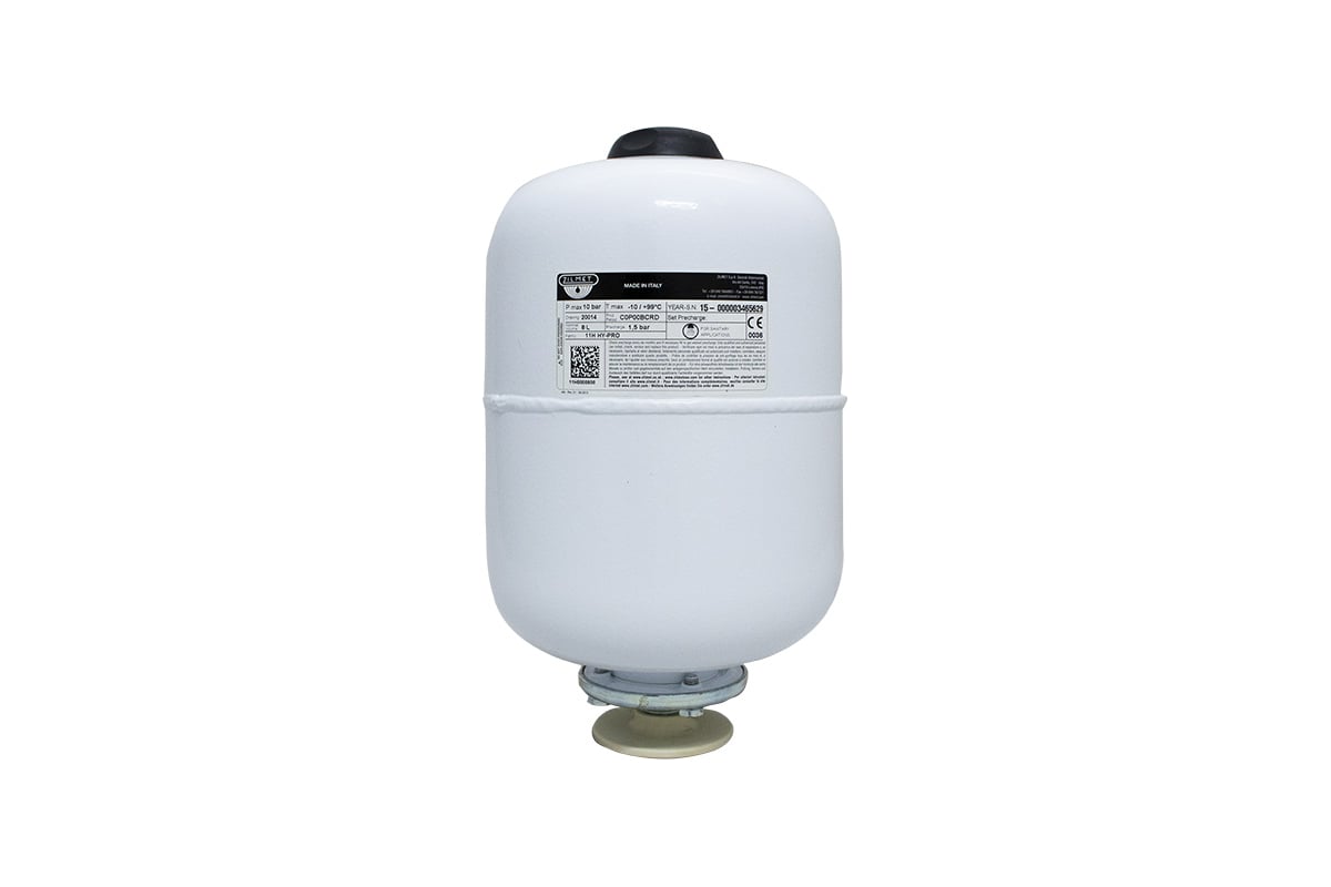 Бак расширительный HY-PRO (8 л; 10 Бар; 3/4 "G;  -10 + 99 С; вертикальный) Zilmet 11H0000800