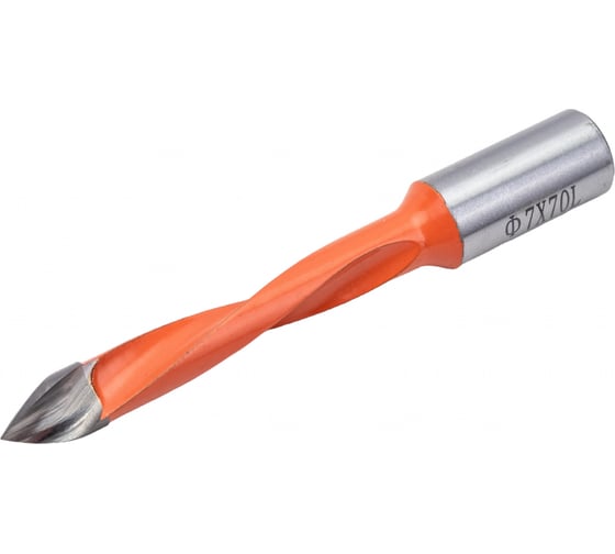 Сверло присадочное усиленное сквозное (7x70 мм; S=10x20 мм; LH) ROTIS 422.0770L