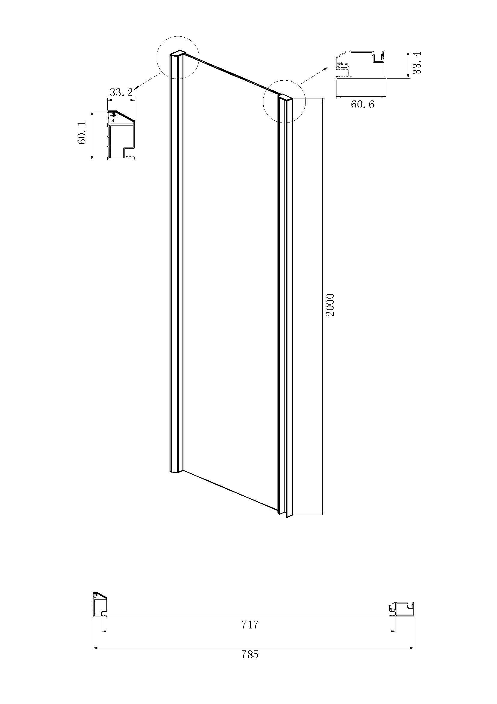 Душевой уголок Ambassador Intense 160x80 110021105IX-80IX прозрачный, хром