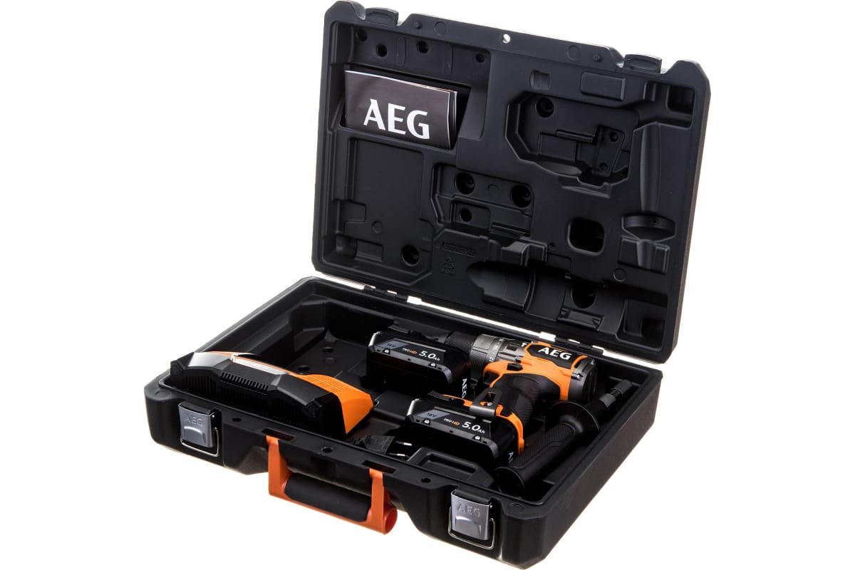 Бесщеточная аккумуляторная ударная дрель-шуруповерт AEG 18В BSB18C3BL-502C 4935478939