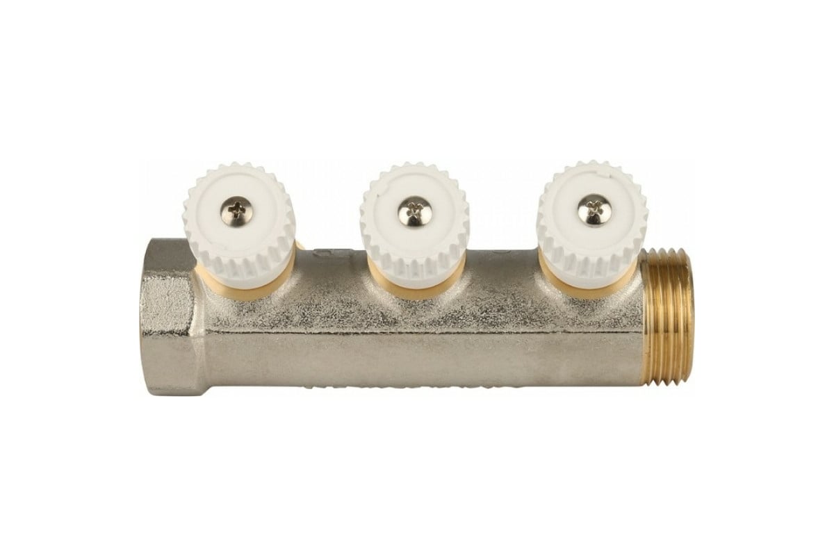 Регулирующий коллектор STOUT 1", 3 отвода 3/4" ЕК RG008UJF58O77P