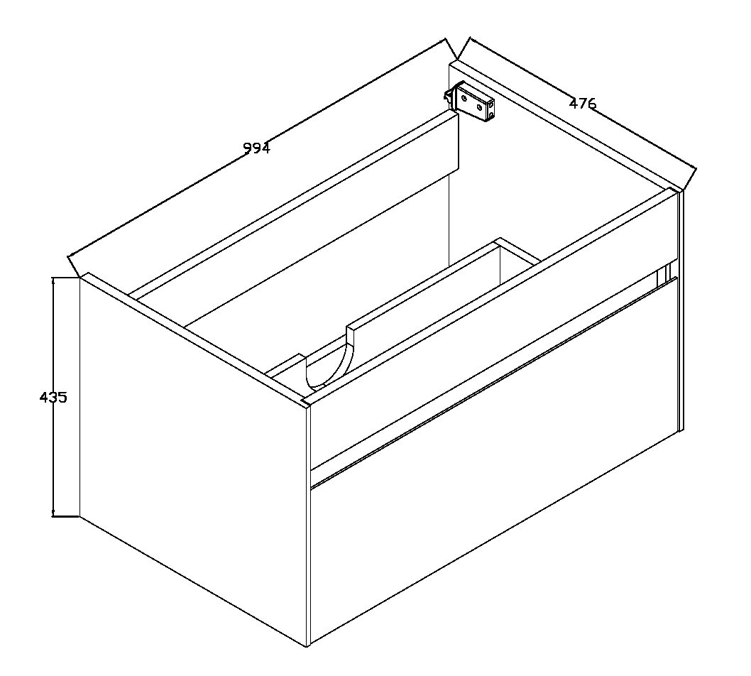 Мебель для ванной Vincea Chiara 100 см Cement