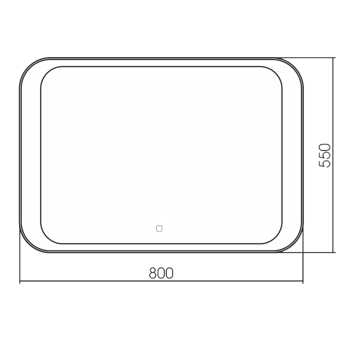 Зеркало Silver Mirrors Indigo neo 80x55 см с подсветкой