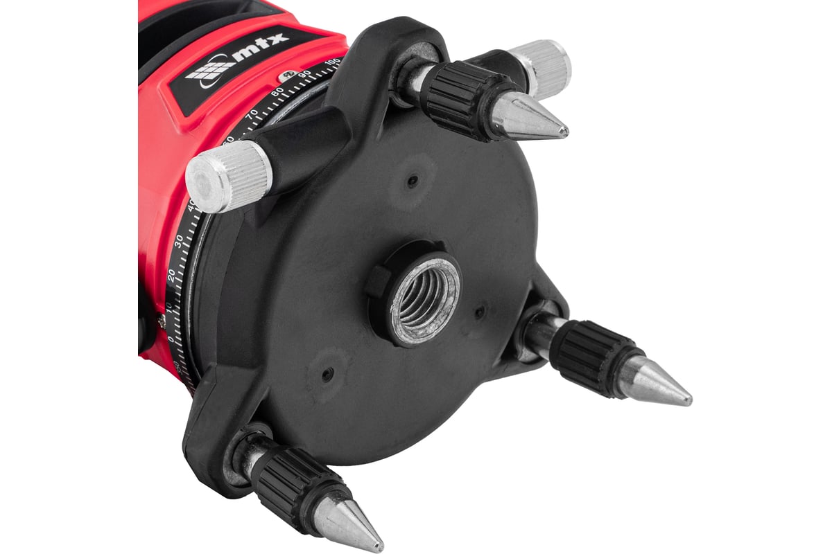 Лазерный уровень MTX crx-30g, 30 м, зеленый луч, батарейки, резьба 5/8" 35032