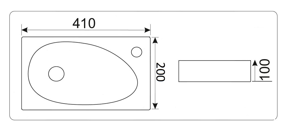 Раковина CeramaLux N 9265 41 см