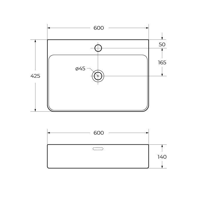 Раковина BelBagno BB1338 60 см