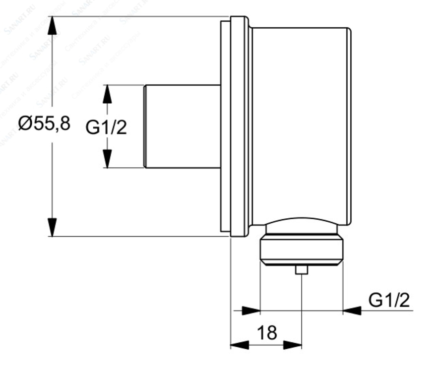 Шланговое подключение Ideal Standard IdealRain B9448AA