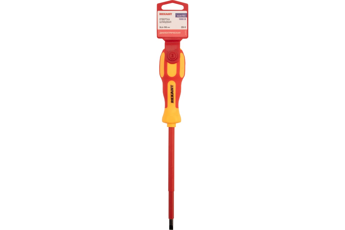 Шлицевая отвертка Rexant Электрика SL 6х150 мм 12-4714