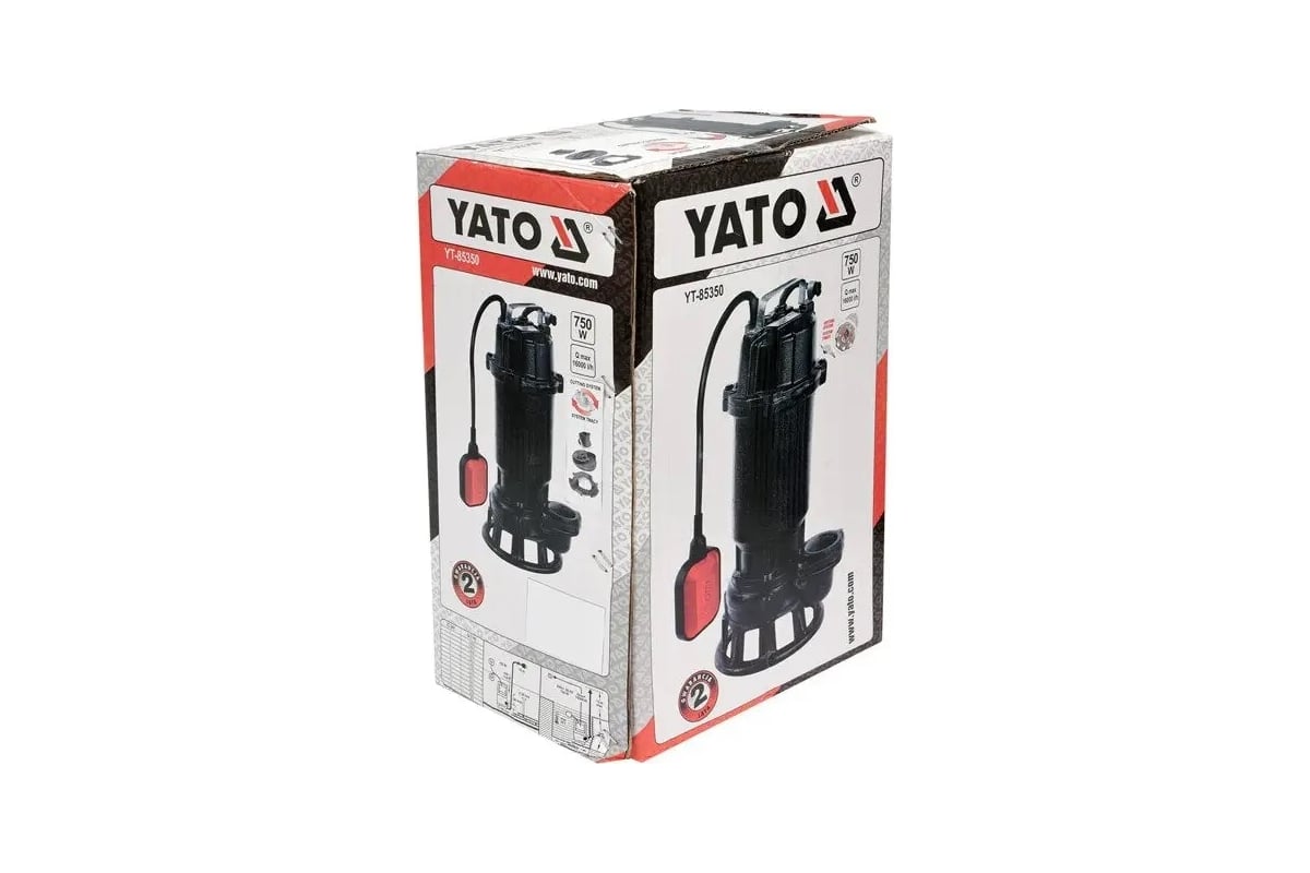 Насос для грязной воды Yato чугунный, фекальный 750 Вт YT-85350