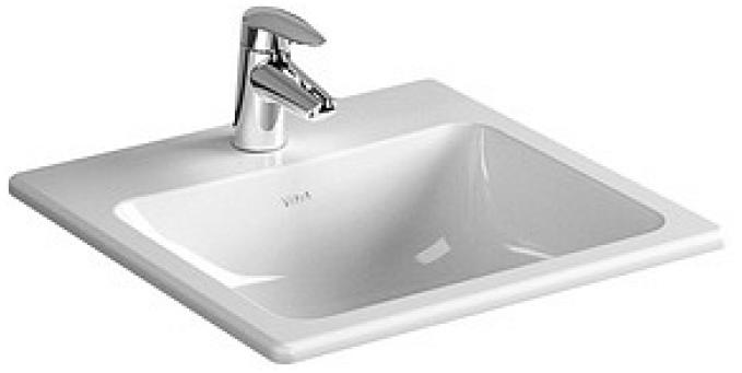 Раковина VitrA S20 5463B003-0001 квадратная 45 cм, c переливом