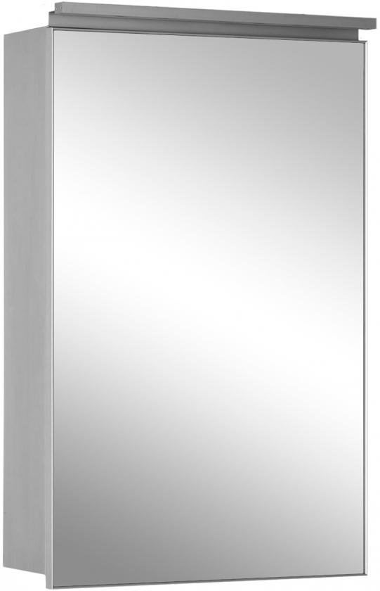 Зеркальный шкаф De Aqua Алюминиум 50 см, с подсветкой, черный