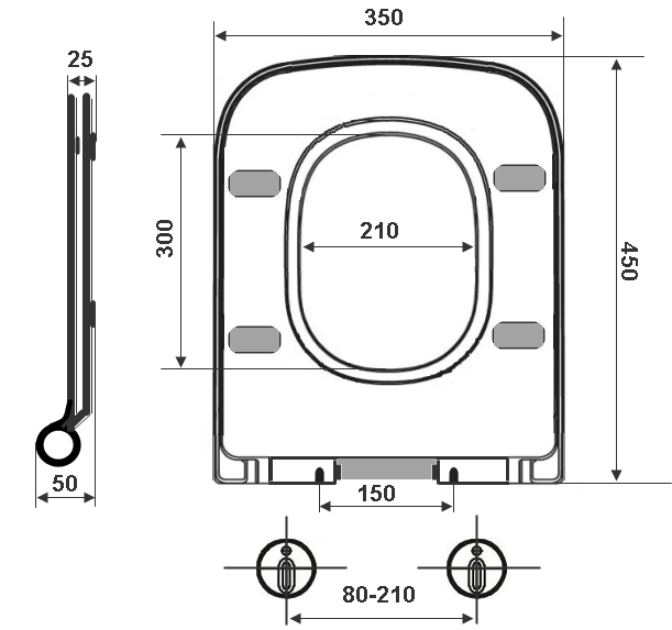 Крышка-сиденье для унитаза Timo TD-300 с микролифтом (к унитазам ТК-301, 303)