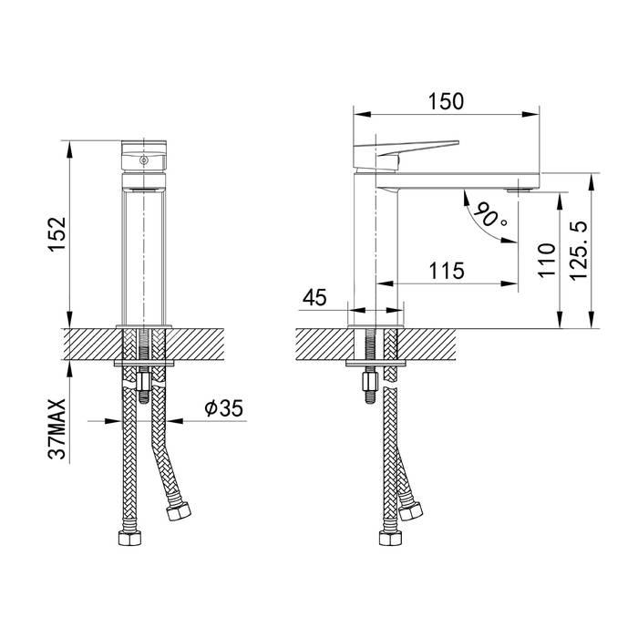 Смеситель для раковины Iddis Bridge BRDSB00i01 хром