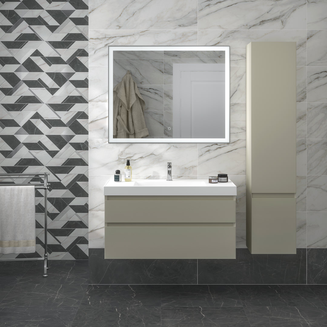 Керамическая плитка Kerama Marazzi Буонарроти белый обрезной 30х89.5 см, 13097R