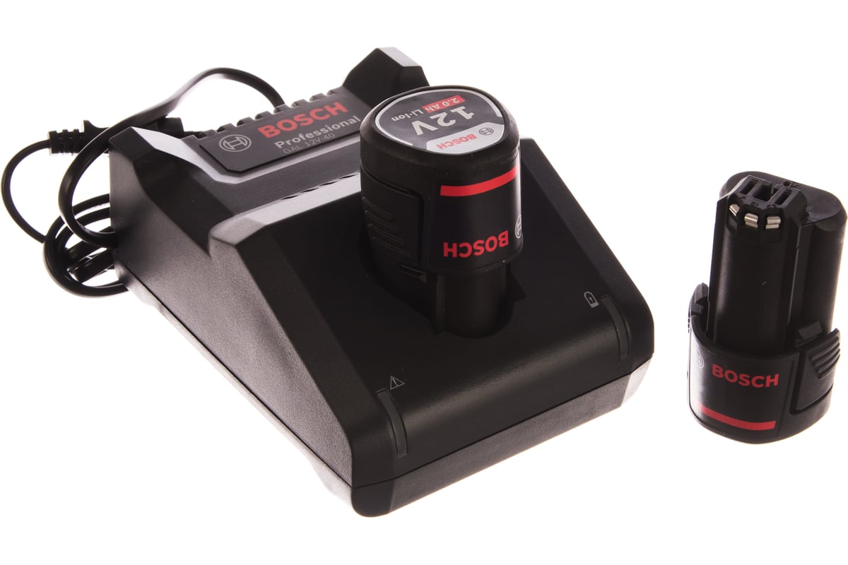 Набор аккумуляторные батареи GBA 12V 2.0Ah 2 шт и зарядное устройство GAL 12V-40 Bosch 1600A019R8
