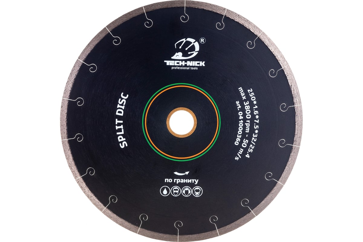 Диск алмазный сплошной по граниту SPLIT DISC (250х32/25.4 мм) TECH-NICK 41000360