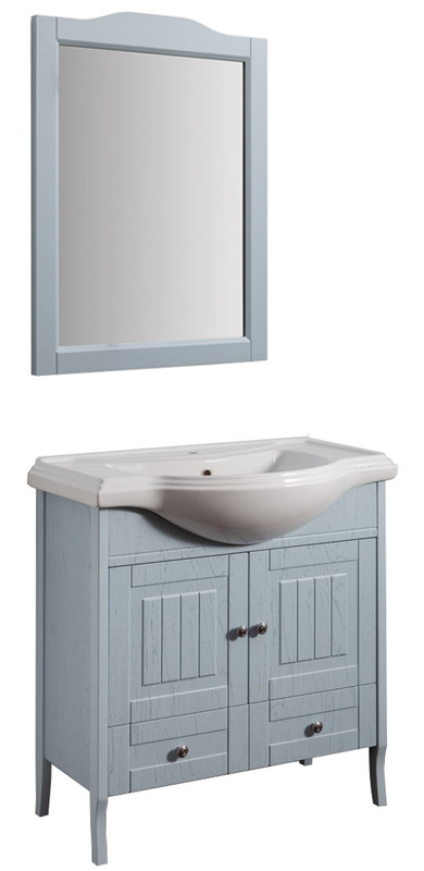 Мебель для ванной Caprigo Genova 80 см, 1 ящик, 2 дверцы, деним
