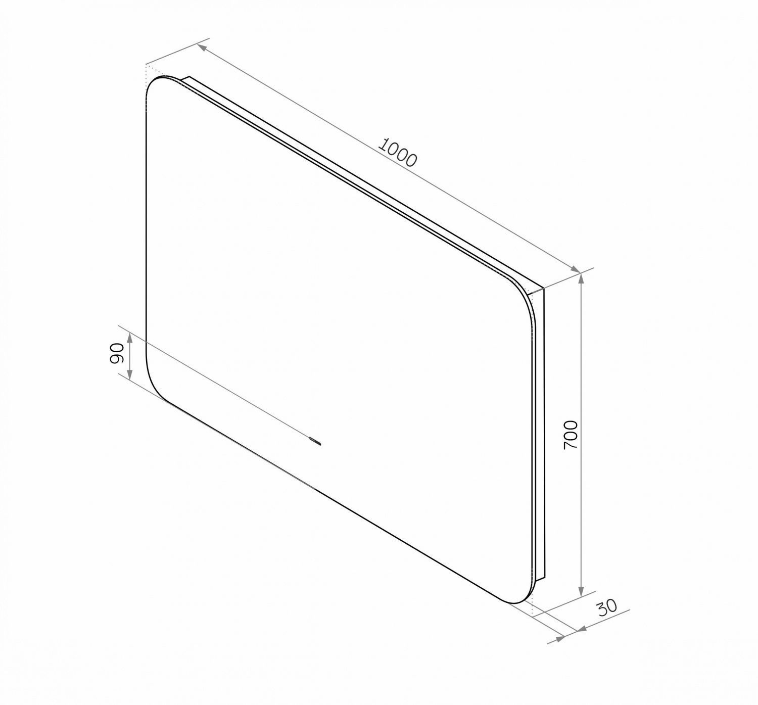 Зеркало Art&Max Ravenna AM-Rav-1000-700-DS-F 100x70 с подсветкой