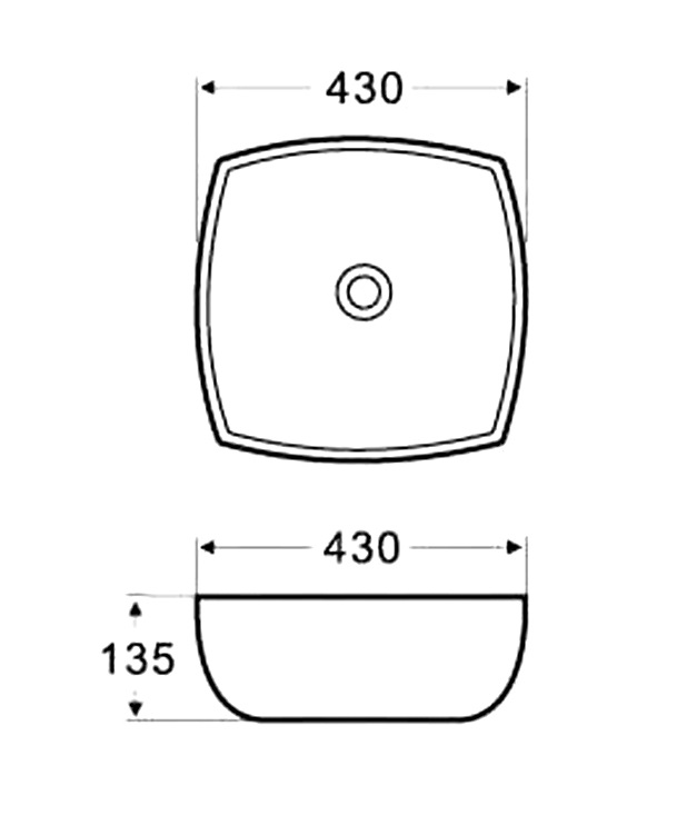 Раковина Azario AZ-2076 SP 42 см