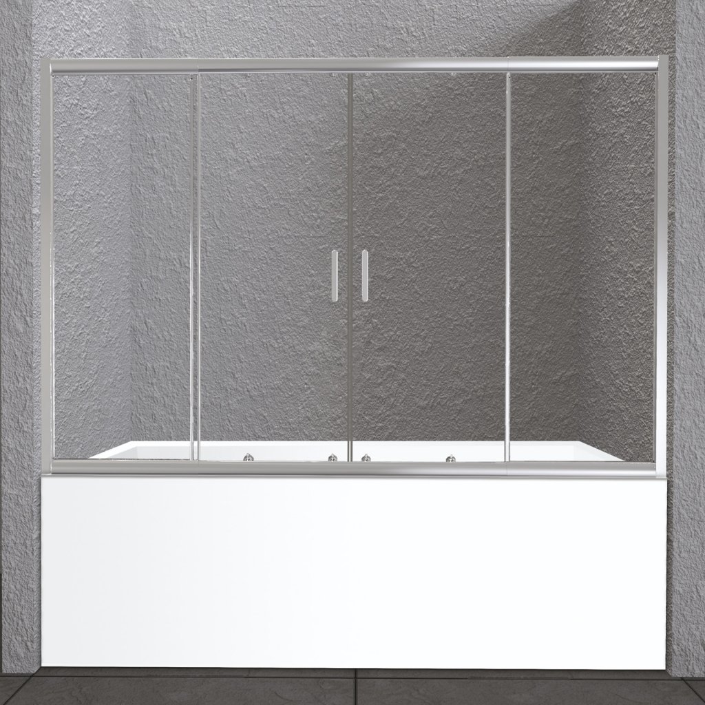 Шторка для ванны BelBagno Unique 150/180x140 прозрачная