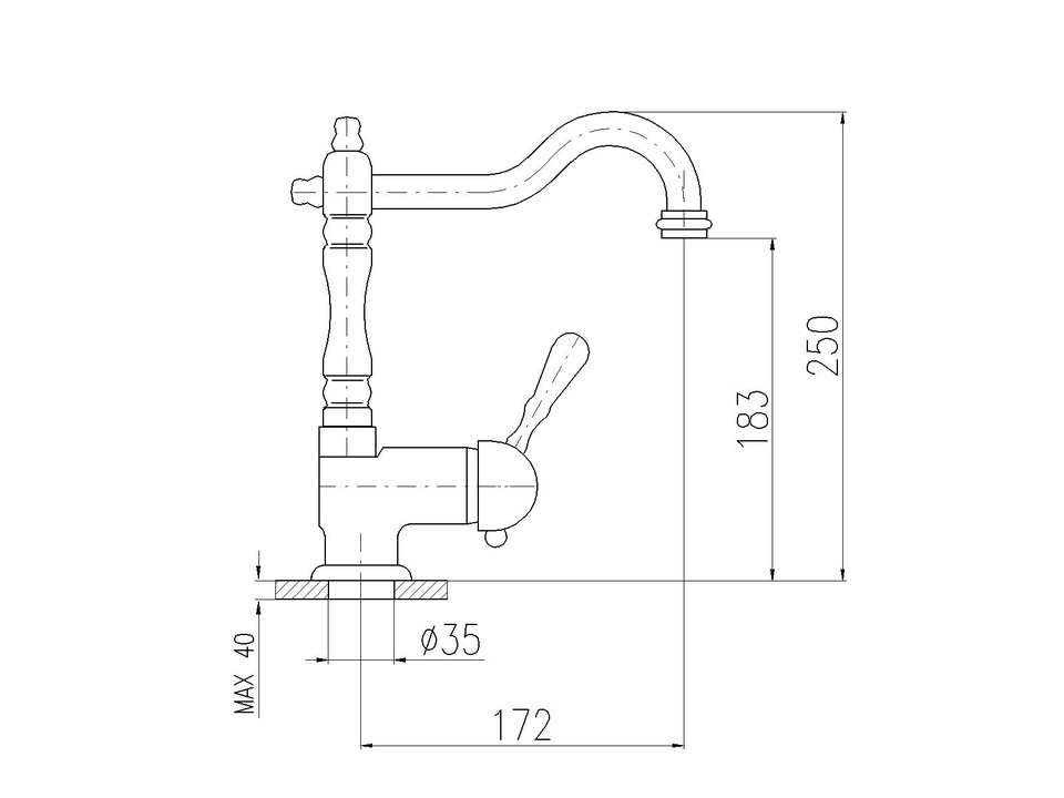 Смеситель для кухни Rav Slezak Labe L508.5/8SM