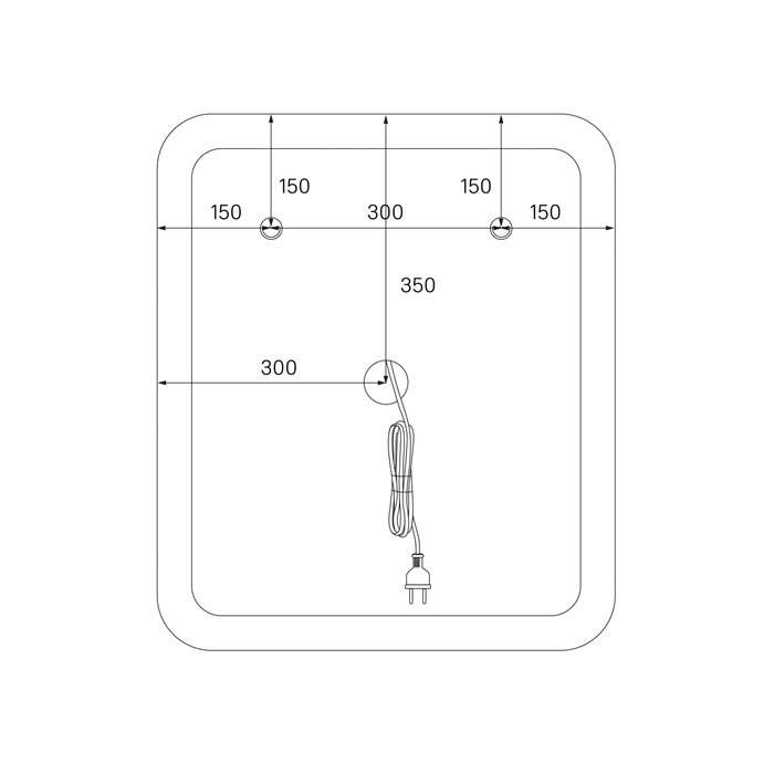 Зеркало Iddis Esper 60x70 см с подсветкой ESP6000i98