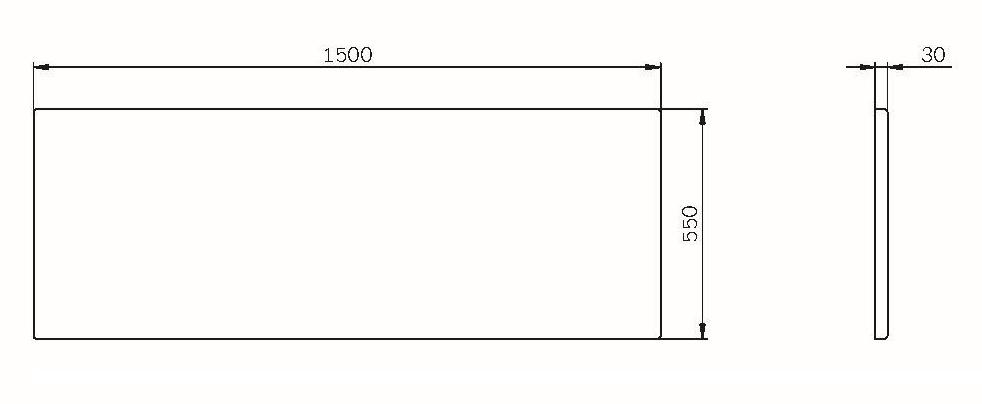 Фронтальная панель Am.Pm Func W84A-150-070W-P 150 см