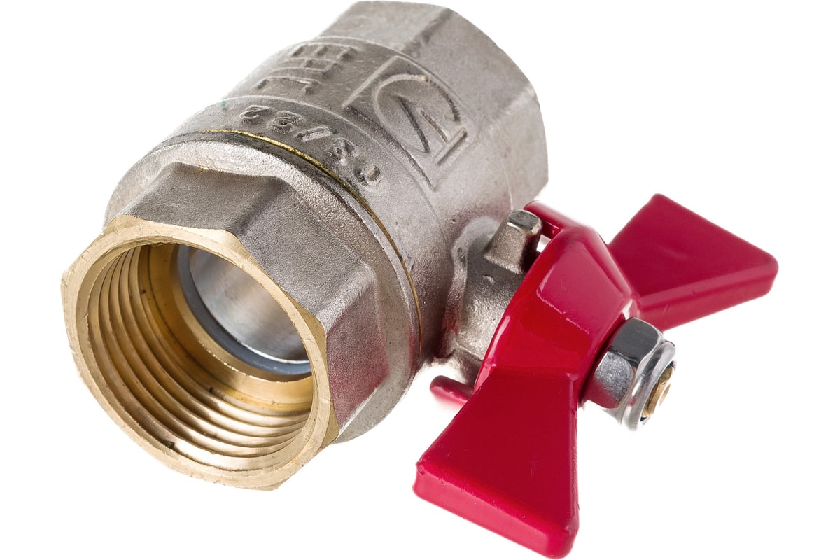 Шаровой кран Valtec Base рукоятка бабочка 1" внутренняя-внутренняя VT.217.N.06
