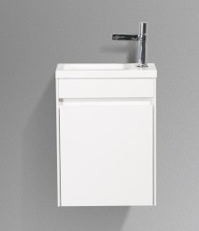 Тумба с раковиной BelBagno Pietra Mini 40 см, левосторонняя, Bianco Lucido