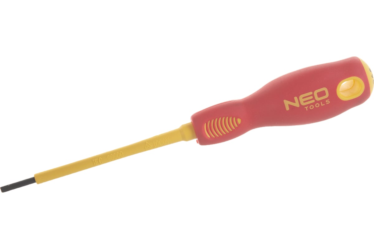 Шлицевая отвертка Neo Tools 2.5x75 мм 1000 В CrMo 04-051