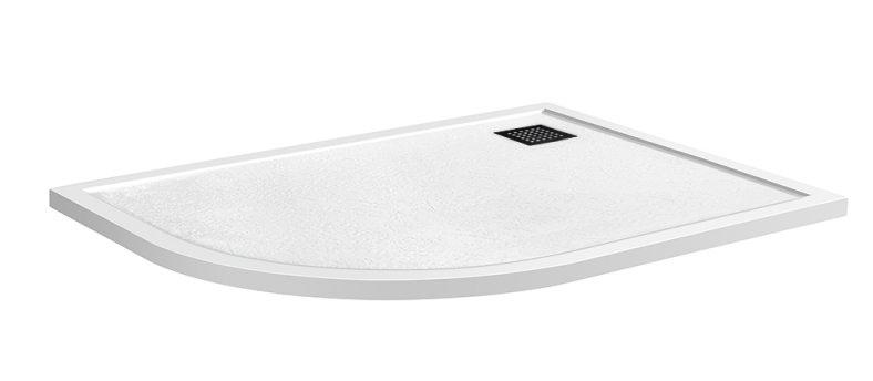 Поддон для душа BelBagno TRAY-MR-UNO-RH-120/80-550-35-W-R-NO 120x80 четверть круга, правый, накладка черный